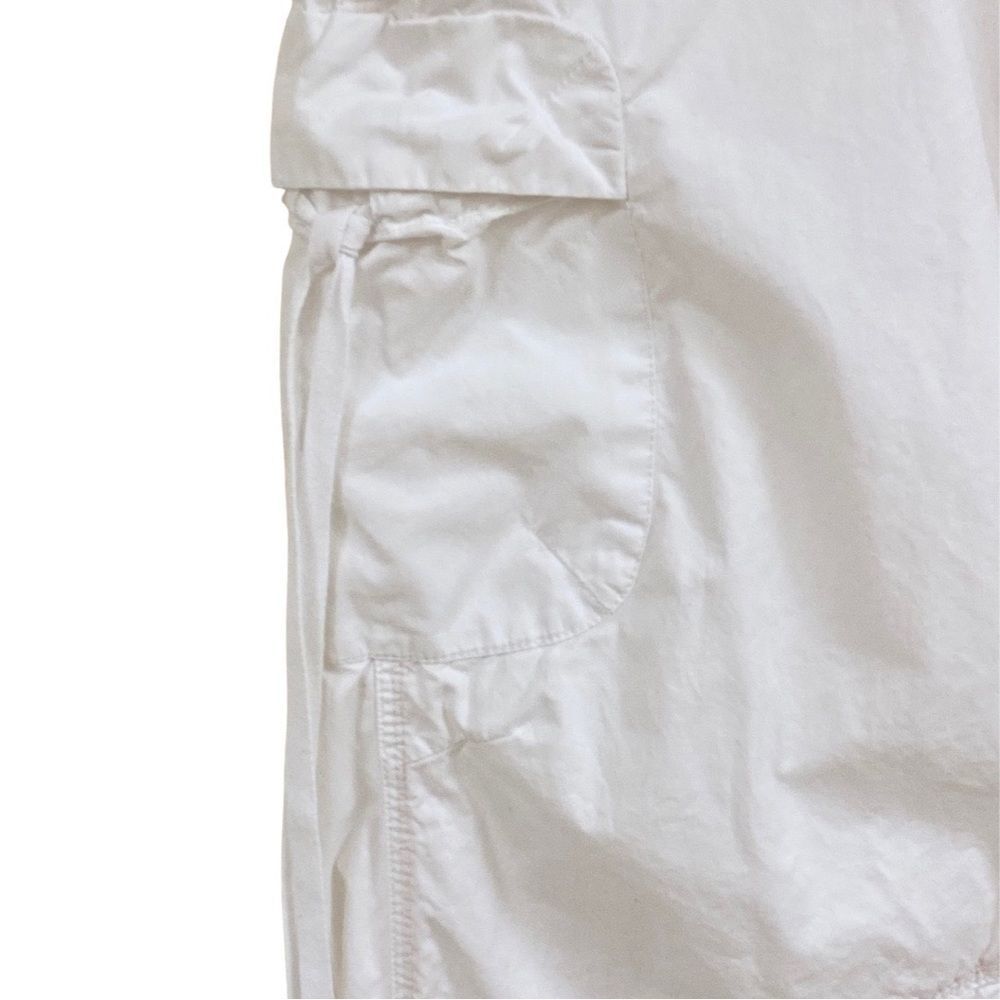 TALL GIRLS ALERT!! BCBG White Y2K Low-Rise Cargo Parachute Pants Sz 8 TALL - Picture 4 of 10